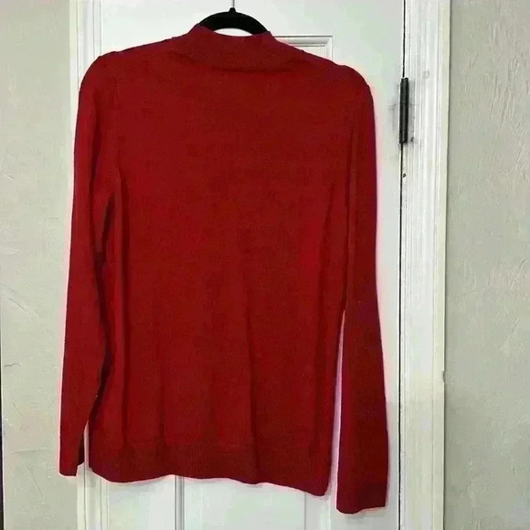 Amazon Essentials Lightweight Mockneck Red Sweater Item# 6Q - Picture 7 of 9